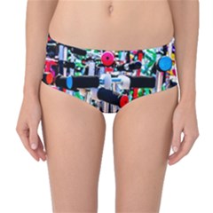 Time To Choose A Scooter Mid-waist Bikini Bottoms by FunnyCow