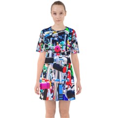 Time To Choose A Scooter Sixties Short Sleeve Mini Dress by FunnyCow