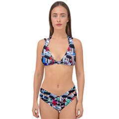 Time To Choose A Scooter Double Strap Halter Bikini Set by FunnyCow