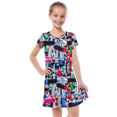 Time To Choose A Scooter Kids  Cross Web Dress by FunnyCow