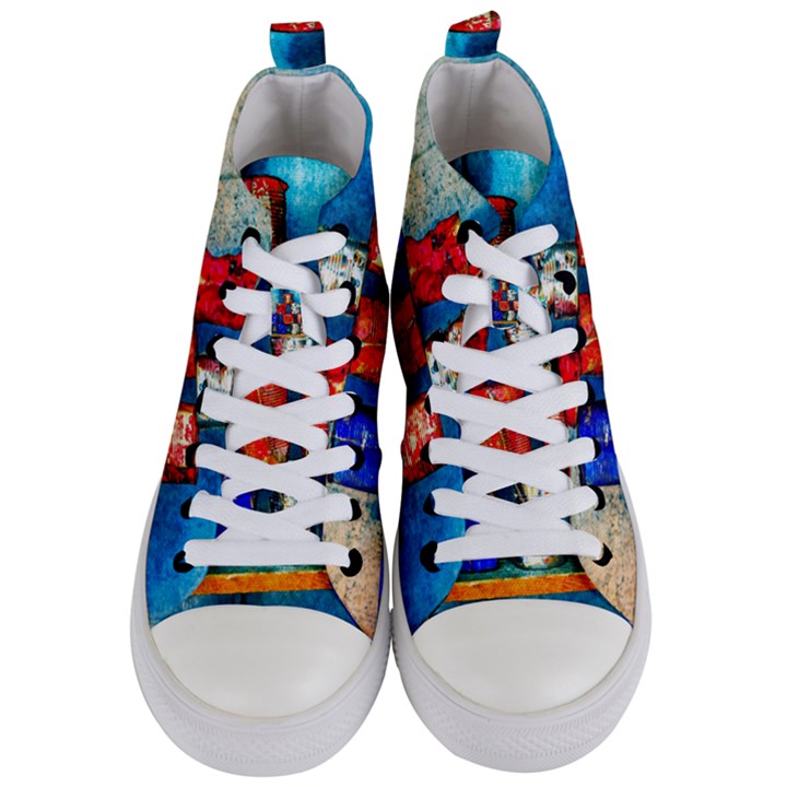 Soup Cans   After The Lunch Women s Mid-Top Canvas Sneakers