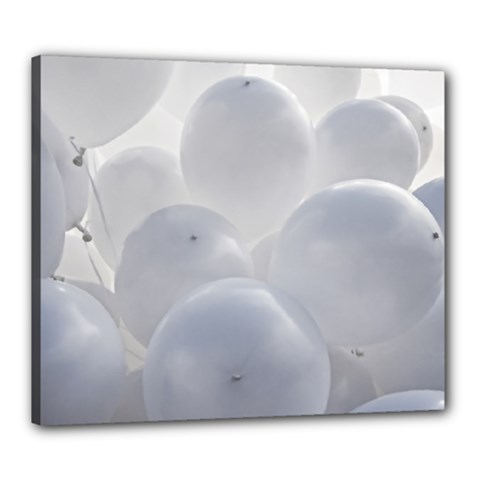 White Toy Balloons Canvas 24  X 20  by FunnyCow