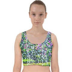 Lilacs Of The First Water Velvet Racer Back Crop Top by FunnyCow