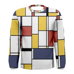 De Stijl Abstract Art Men s Long Sleeve Tee by FunnyCow