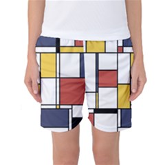 De Stijl Abstract Art Women s Basketball Shorts by FunnyCow