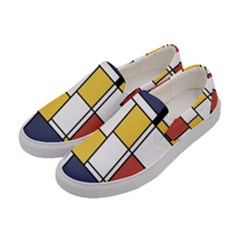 De Stijl Abstract Art Women s Canvas Slip Ons by FunnyCow