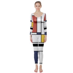 Abstract Art Of Avant Garde Long Sleeve Catsuit by FunnyCow