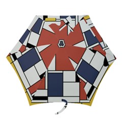 Neoplasticism Abstract Art Mini Folding Umbrellas