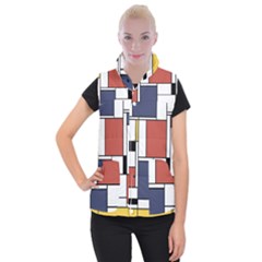 Neoplasticism Abstract Art Women s Button Up Vest by FunnyCow