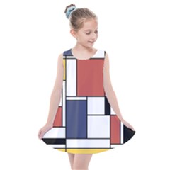 Neoplasticism Abstract Art Kids  Summer Dress by FunnyCow