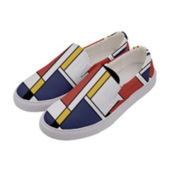 Abstract Art Of De Stijl Women s Canvas Slip Ons by FunnyCow