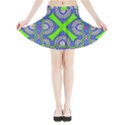 Purple green shapes                                          Mini Flare Skirt View3