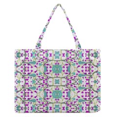 Colorful Modern Floral Baroque Pattern 7500 Zipper Medium Tote Bag by dflcprints