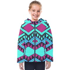 Ovals And Rhombus                                         Kids  Hooded Puffer Jacket by LalyLauraFLM