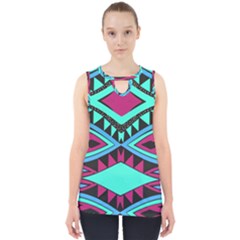 Ovals And Rhombus                                          Cut Out Tank Top by LalyLauraFLM