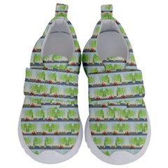 Cars And Trees Pattern Velcro Strap Shoes by linceazul