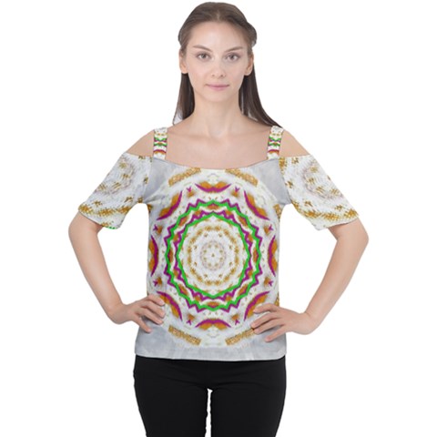 Fauna In Bohemian Midsummer Style Cutout Shoulder Tee by pepitasart