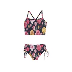 Colorful Roses Girls  Tankini Swimsuit by CasaDiModa