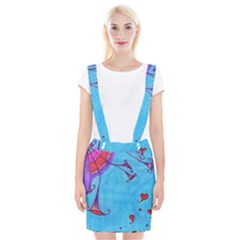 Hearts And Blue Braces Suspender Skirt