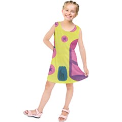 Candy Pink Hat Kids  Tunic Dress