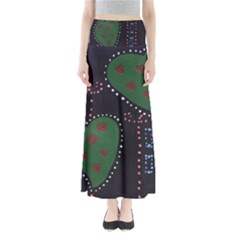 Christmas Hearts Full Length Maxi Skirt