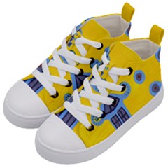 Blue House Kid s Mid-top Canvas Sneakers