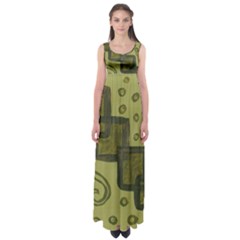 Four Squares Empire Waist Maxi Dress