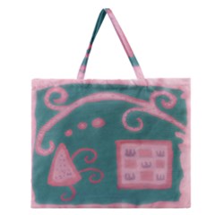 A Pink Dream Zipper Large Tote Bag