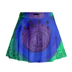 Starry Egg Mini Flare Skirt