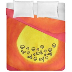 Red Sun Duvet Cover Double Side (california King Size) by snowwhitegirl