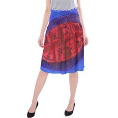 Red Egg Midi Beach Skirt by snowwhitegirl