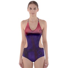 Sea Horses Cut-out One Piece Swimsuit