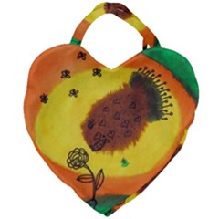 Pirana Eating Flower Giant Heart Shaped Tote