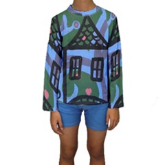 Smiling House Kids  Long Sleeve Swimwear