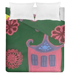 The Biggest Pink House Duvet Cover Double Side (queen Size) by snowwhitegirl