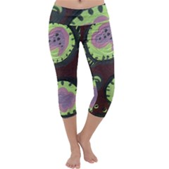 Cute Crab Capri Yoga Leggings