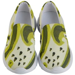 Yellow Swirls Kid s Lightweight Slip Ons