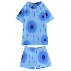 Blue Rain Kids  Swim Tee And Shorts Set