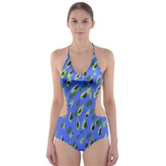 Raining Leaves Cut-out One Piece Swimsuit