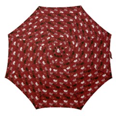 Snow Sleigh Deer Red Straight Umbrellas