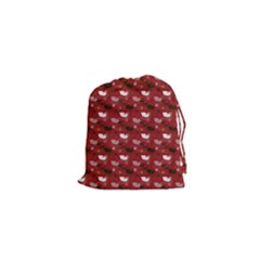 Snow Sleigh Deer Red Drawstring Pouches (xs) 