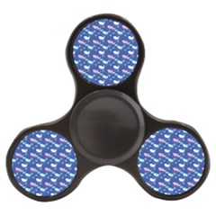 Snow Sleigh Deer Blue Finger Spinner