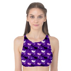 Snow Sleigh Deer Purple Tank Bikini Top by snowwhitegirl