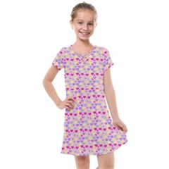 Hearts Butterflies Pink 1200 Kids  Cross Web Dress