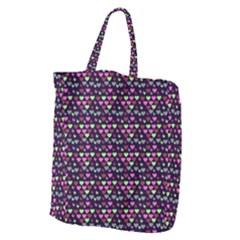 Hearts Butterflies Blue Pink Giant Grocery Tote