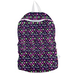 Hearts Butterflies Blue Pink Foldable Lightweight Backpack