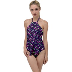 Hearts Butterflies Blue Pink Go with the Flow One Piece Swimsuit