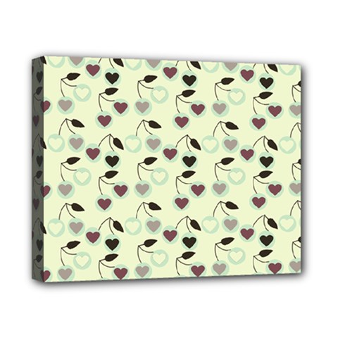 Heart Cherries Mint Canvas 10  X 8  by snowwhitegirl