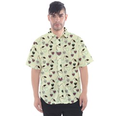 Heart Cherries Mint Men s Short Sleeve Shirt