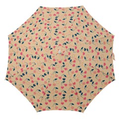 Heart Cherries Cream Straight Umbrellas